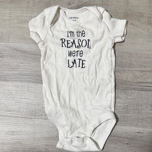 Carter's Baby Bodysuit - I'm the Reason We're Late